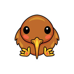 Cute little kiwi bird cartoon