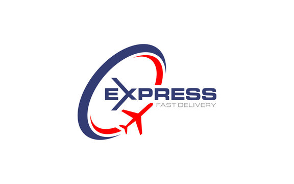Illustration graphic design of express logistic transportation concept logo design template