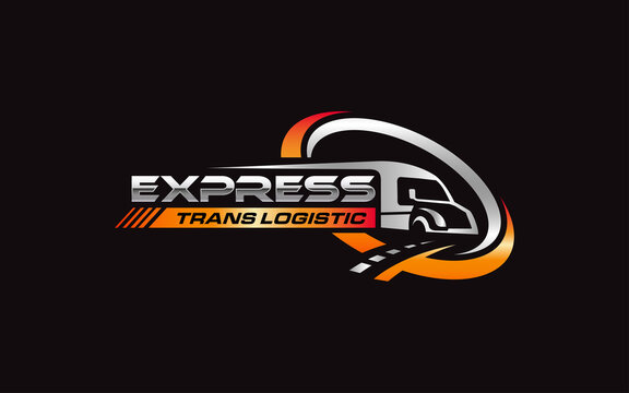 Illustration graphic design of express logistic transportation concept logo design template
