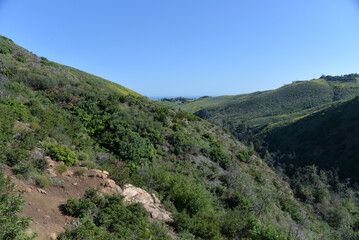 Fototapeta na wymiar Malibu, California, USA - April 3, 2022: Escondido Canyon Trail