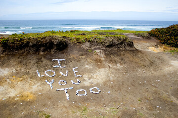 sign on the beach