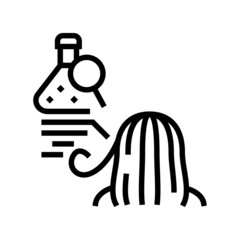 hair follicle drug test line icon vector. hair follicle drug test sign. isolated contour symbol black illustration - obrazy, fototapety, plakaty