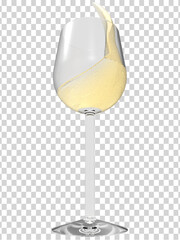3d glass of champagne png