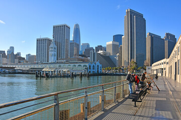 Embarcadero and downtown San Francisco, California
