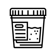 urine drug test line icon vector. urine drug test sign. isolated contour symbol black illustration - obrazy, fototapety, plakaty