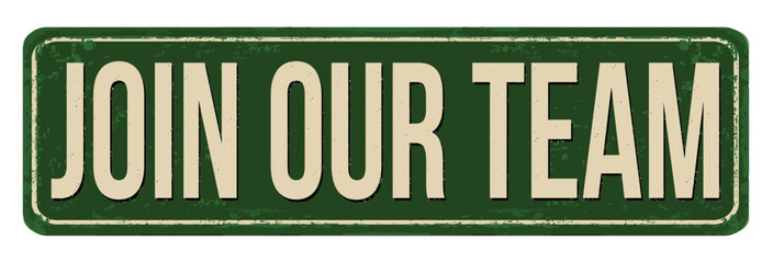 Green text says "Join our team"