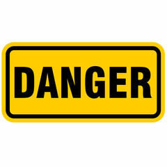 Danger sign and label vector