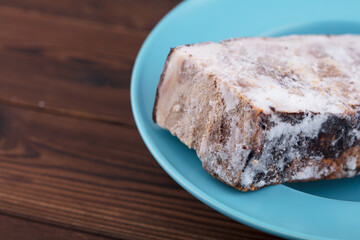 Frozen pork on a plate