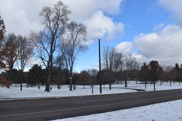 Winter Over Como Park in Minnesota