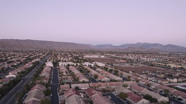 Aerial view of Summerlin Community buildings in Las Vegas, Nevada