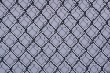 Freezing Rain Chain Link Fence - Close