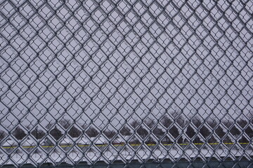 Freezing Rain Chain Link Fence