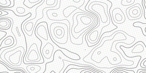 topographic map, abstract gray lines on white background vector