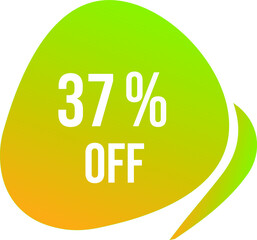 37 percent off vector green circle format off