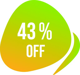 43 percent off vector green circle format off