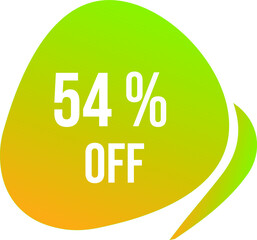 54 percent off vector green circle format off