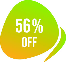 56 percent off vector green circle format off