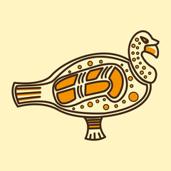 Bird, Costa Rican pre-columbian figure, mesoam√©rica