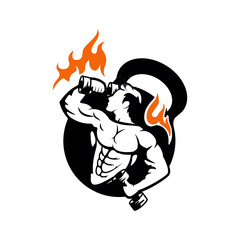 Fitness Sport logo design template 