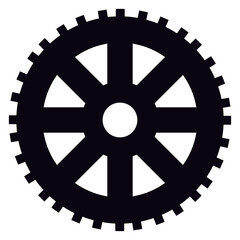 gear cog black silhouette