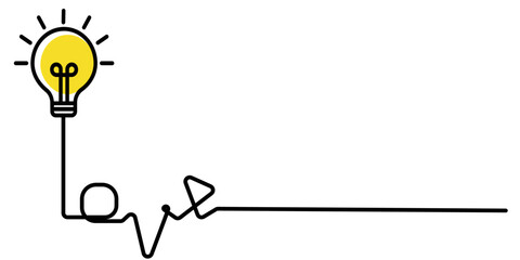 light bulb idea with white background