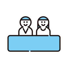 人物　アイコン　話し合い