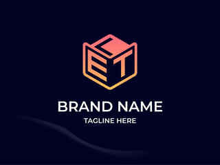 Modern Abstract Gradient Initials Education Logo Design