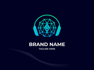 Modern Abstract Music Brand line Based Creative Logo Design