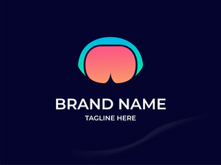 Modern Abstract Business Bread Shape gradient Logo Design