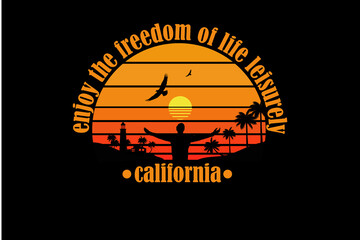 California retro vintage landscape design