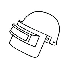 illustration of a helmet pubg helmet design