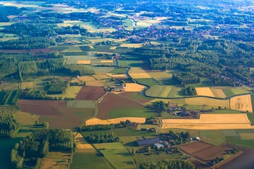 Deurstickers Aerial view of the area around Brussels, Belgium © Victor Korchenko