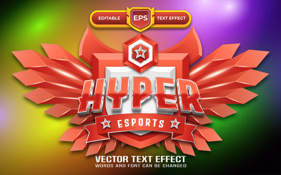 Hyper 3d Game Logo With Editable Text Effect