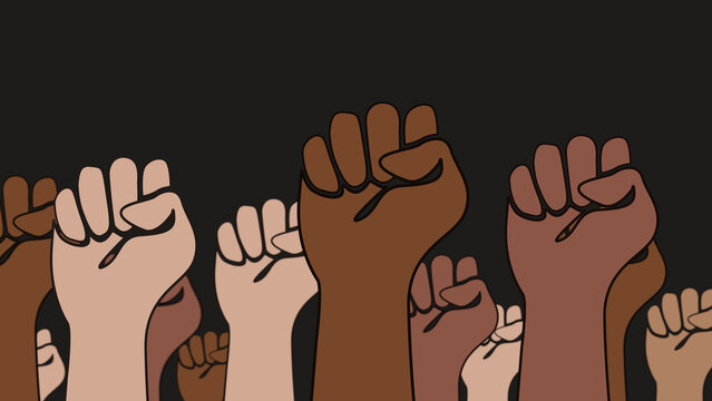 Digital illustration of a black lives matter poster