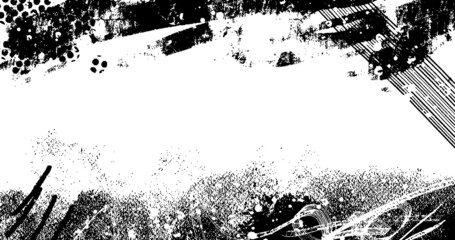 vector illustration of abstract grunge halftone black and white distressed background