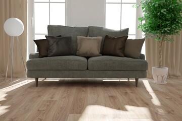 Modern interior design. 3D illustration