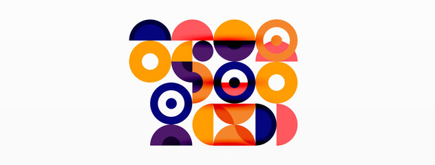 Colorful circle abstract background. Template for wallpaper, banner, presentation, background