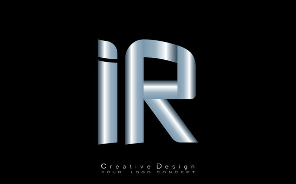 IR letter logo design template vector