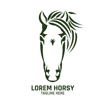 Horse head vector illustration logo design, perfect for company business and brand product loogo design