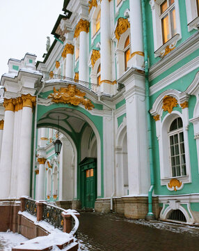 Hermitage Museum or Winter palace in Saint-Petersburg