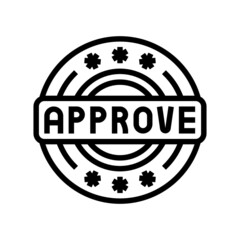 quality approve line icon vector. quality approve sign. isolated contour symbol black illustration