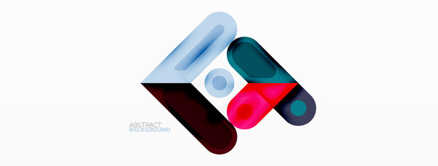 Square and circle minimal abstract background. Vector illustration for wallpaper banner background