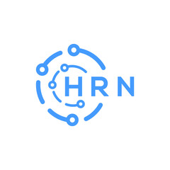 HRN technology letter logo design on white  background. HRN creative initials technology letter logo concept. HRN technology letter design.