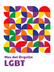 lgbt month of pride in spanish - obrazy, fototapety, plakaty