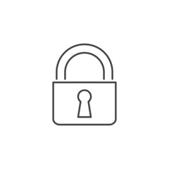 Padlock related line vector icon. Security lock sign. Secure protection symbol. Vector illustration.