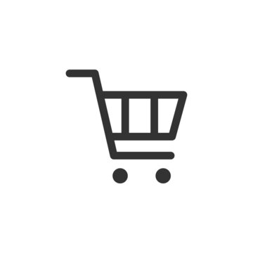 Web Store Shopping Cart Related Glyph Icon Shape Button.