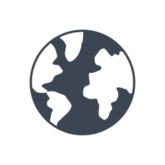 Globe related vector glyph icon