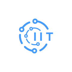 Fototapeta premium IIT technology letter logo design on white background. IIT creative initials technology letter logo concept. IIT technology letter design. 