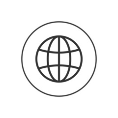 Globe icon. Earth sign. World symbol.