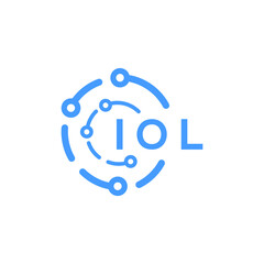 IOL technology letter logo design on white  background. IOL creative initials technology letter logo concept. IOL technology letter design.